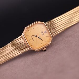 Vintage 1989 Seiko Exceline Quartz 1221-5080 
Women’s Watch, Gold-Plated